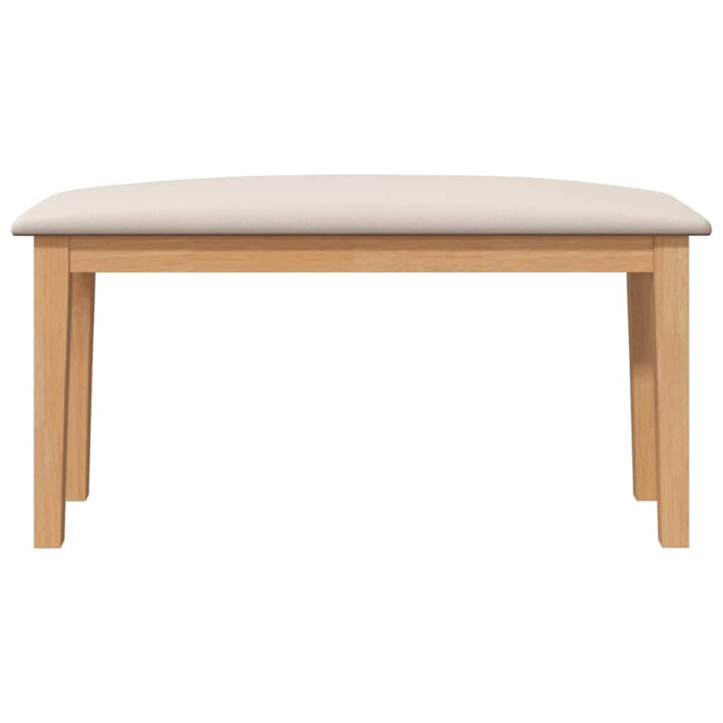 Ławka 90 cm Drewno lite Guma