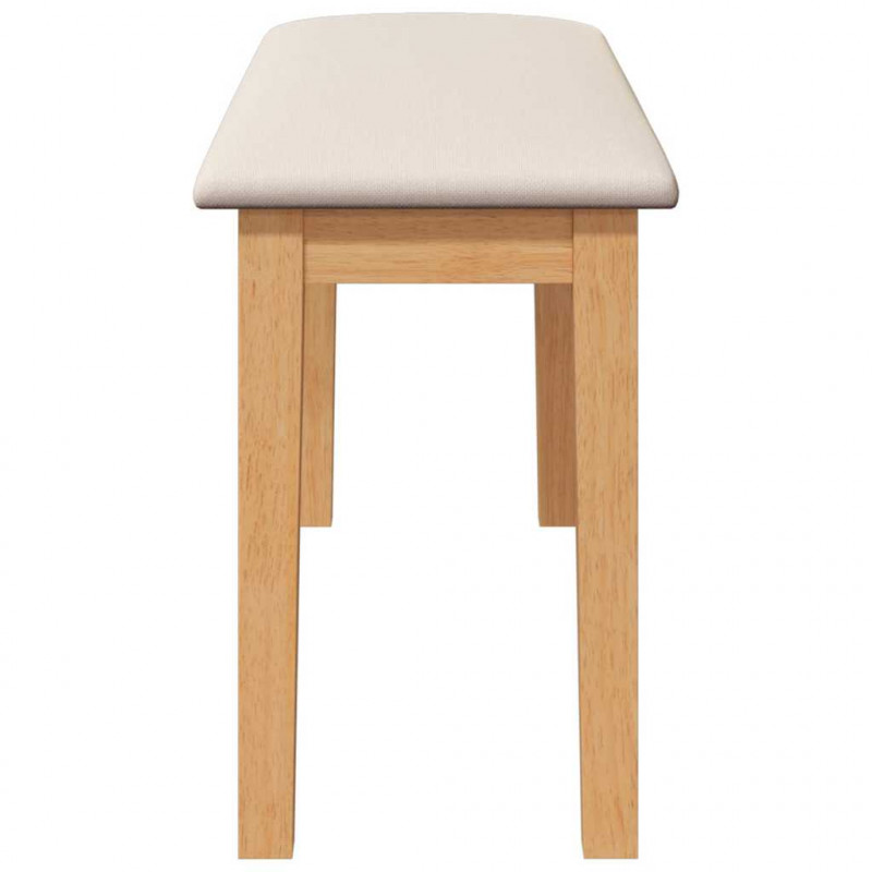 Ławka 90 cm Drewno lite Guma