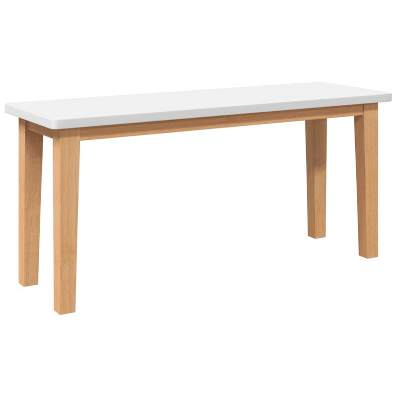 Ławka 90 cm Drewno lite Guma