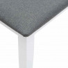 Ławka 90 cm Biała lite drewno guma
