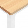 Ławka 90 cm Biała lite drewno guma