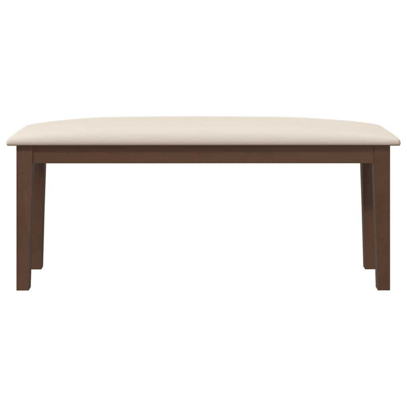 Ławka 110 cm Brązowa lite drewno guma