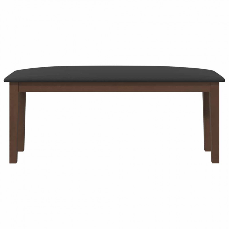 Ławka 110 cm Brązowa lite drewno guma
