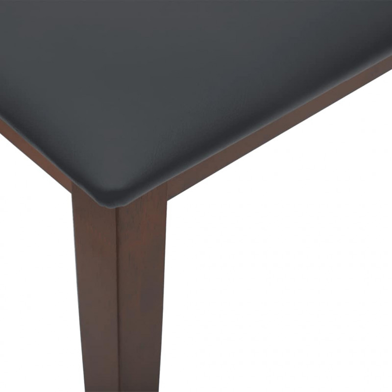 Ławka 110 cm Brązowa lite drewno guma