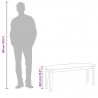 Ławka 110 cm Drewno lite Guma