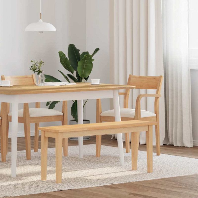 Ławka 110 cm Drewno lite Guma