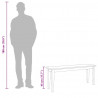 Ławka 110 cm Drewno lite Guma