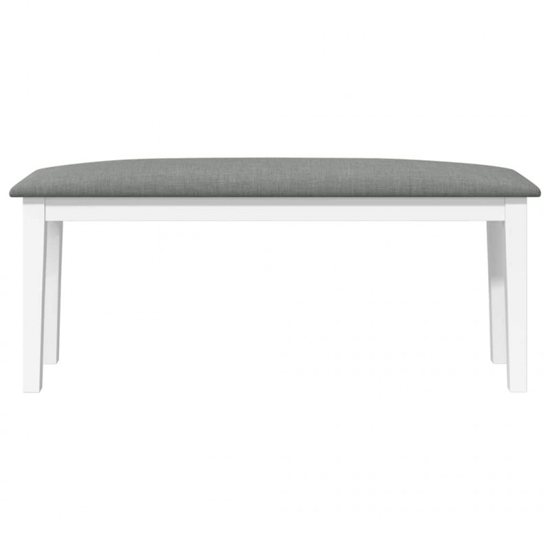 Ławka 110 cm Biała lite drewno guma