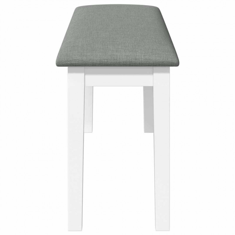 Ławka 110 cm Biała lite drewno guma