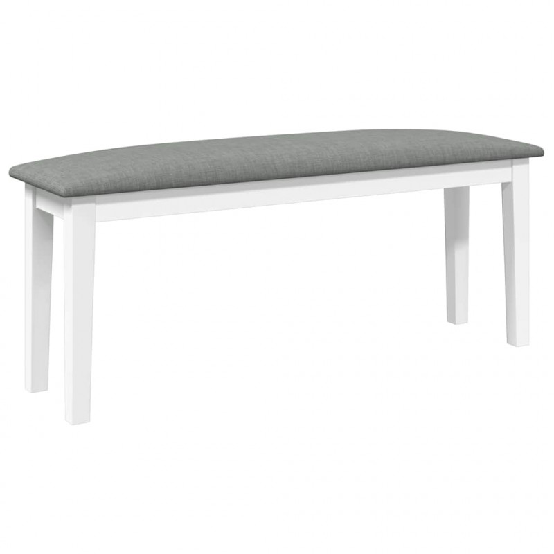 Ławka 110 cm Biała lite drewno guma