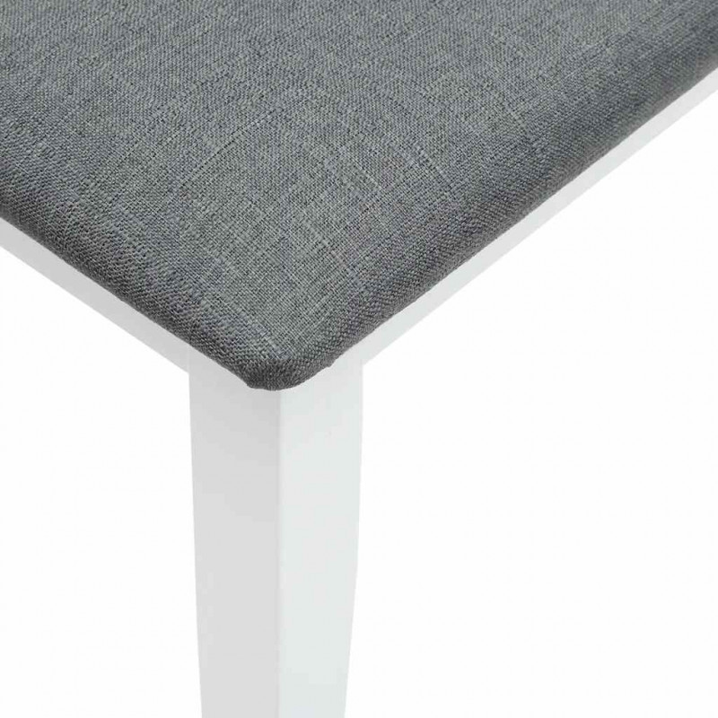 Ławka 110 cm Biała lite drewno guma
