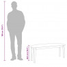 Ławka 110 cm Biała lite drewno guma