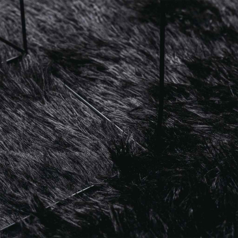 Dywan shaggy z długim włosiem, NAVARRA, czarny, 240x240 cm