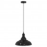 Lampa wisząca z regulacją wysokości E27 połysk czarny metal