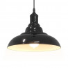 Lampa wisząca z regulacją wysokości E27 połysk czarny metal