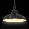 Lampa wisząca z regulacją wysokości E27 połysk czarny metal