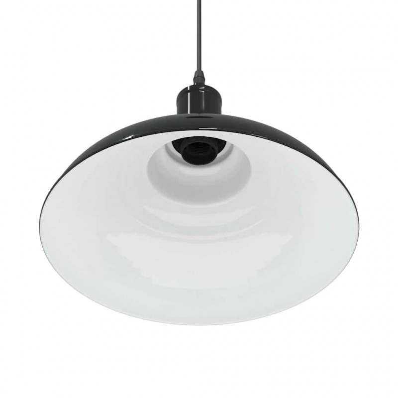 Lampa wisząca z regulacją wysokości E27 połysk czarny metal