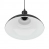 Lampa wisząca z regulacją wysokości E27 połysk czarny metal