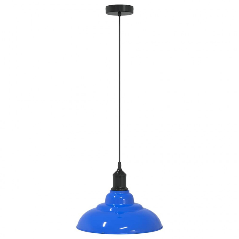 Lampa wisząca z regulacją wysokości E27 połysk ciemnoniebieski