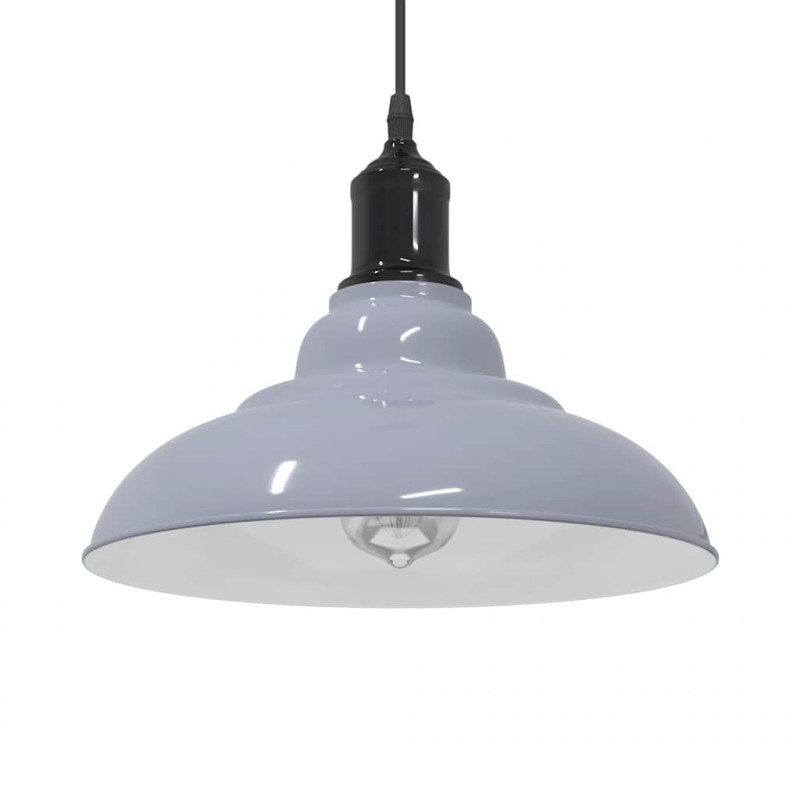 Lampa wisząca z regulacją wysokości E27 połysk szary metal
