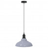 Lampa wisząca z regulacją wysokości E27 połysk szary metal