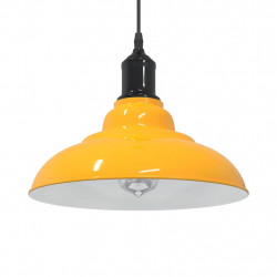 Lampa wisząca z regulacją wysokości E27 połysk żółty metal