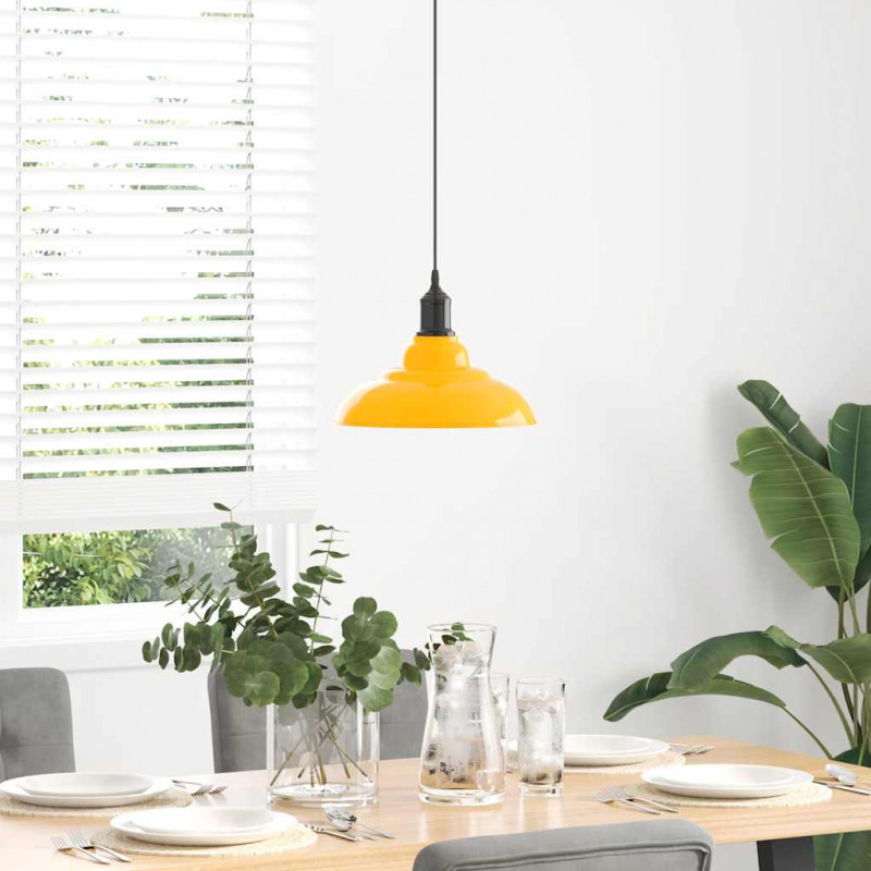 Lampa wisząca z regulacją wysokości E27 połysk żółty metal