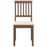 Krzesła do jadalni z poduszkami 2 szt. lite drewno gumowe