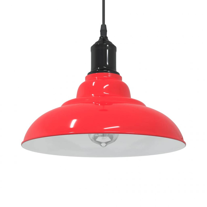 Lampa wisząca z regulacją wysokości E27 połysk czerwony metal