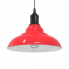 Lampa wisząca z regulacją wysokości E27 połysk czerwony metal