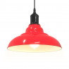 Lampa wisząca z regulacją wysokości E27 połysk czerwony metal