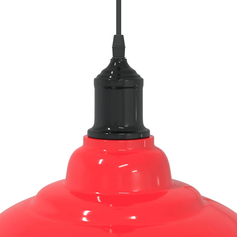 Lampa wisząca z regulacją wysokości E27 połysk czerwony metal