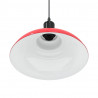Lampa wisząca z regulacją wysokości E27 połysk czerwony metal