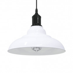 Lampa wisząca z regulacją wysokości E27 połysk biały metal