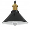 Lampa wisząca z regulacją wysokości E27 połysk czarny metal