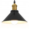 Lampa wisząca z regulacją wysokości E27 połysk czarny metal