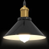 Lampa wisząca z regulacją wysokości E27 połysk czarny metal