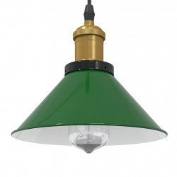 Lampa wisząca z regulacją wysokości E27 połysk zielony