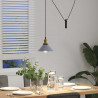 Lampa wisząca z regulacją wysokości E27 połysk szary