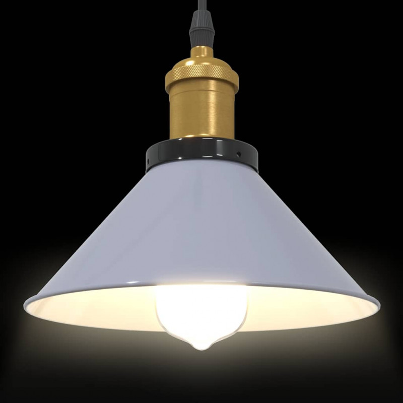 Lampa wisząca z regulacją wysokości E27 połysk szary