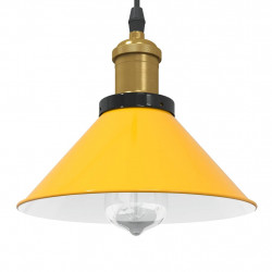 Lampa wisząca z regulacją wysokości E27 połysk żółty