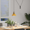 Lampa wisząca z regulacją wysokości E27 połysk żółty