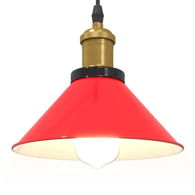 Lampa wisząca z regulacją wysokości E27 połysk czerwony