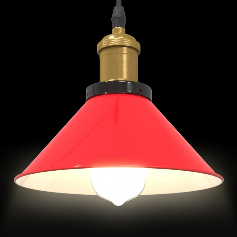 Lampa wisząca z regulacją wysokości E27 połysk czerwony