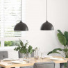 Lampy wiszące 2 szt. Regulowana wysokość E27 Czarny Metal