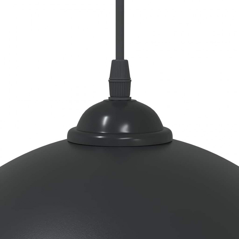 Lampy wiszące 2 szt. Regulowana wysokość E27 Czarny Metal