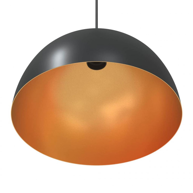 Lampy wiszące 2 szt. Regulowana wysokość E27 Czarny Metal