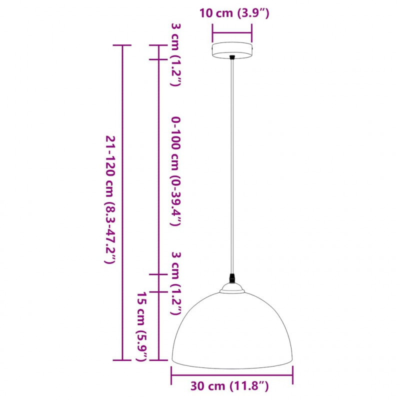 Lampy wiszące 2 szt. Regulowana wysokość E27 Czarny Metal