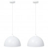 Lampy wiszące 2 szt. Regulowana wysokość E27 Biały Ø30 cm Metal