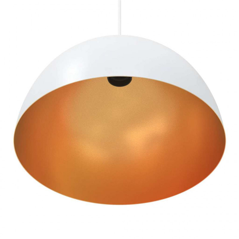 Lampy wiszące 2 szt. Regulowana wysokość E27 Biały Ø30 cm Metal